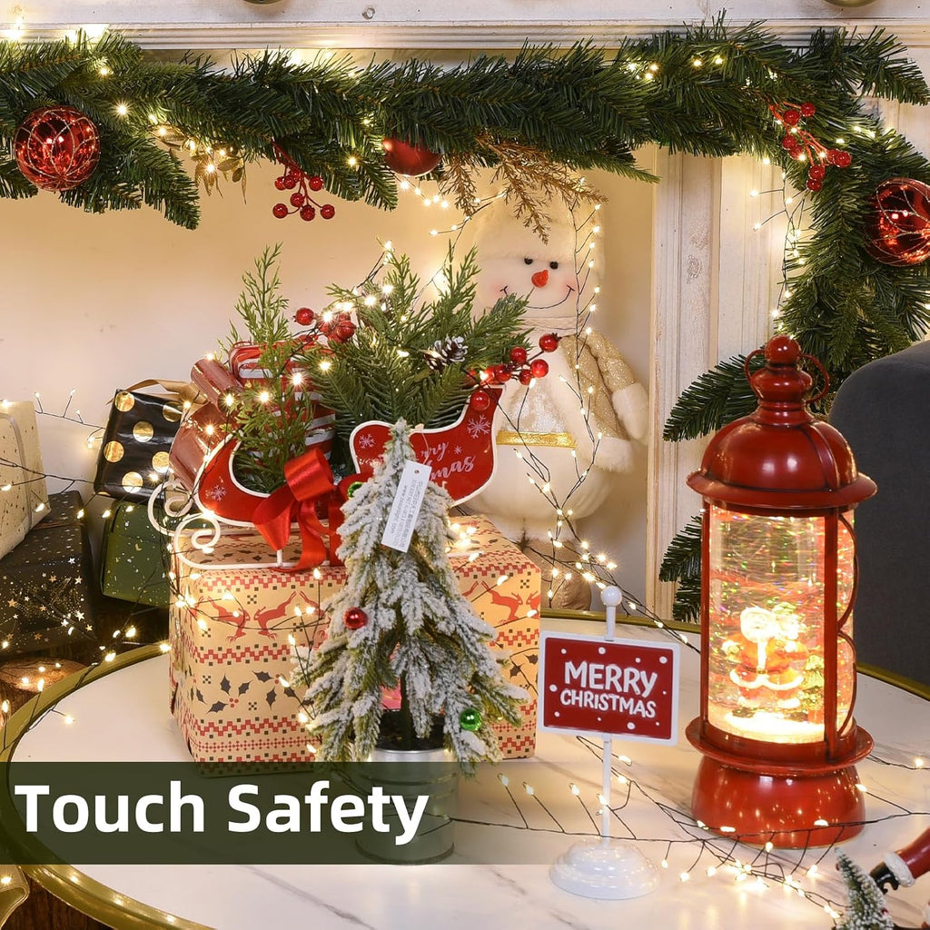 Fairy Lights Plug in 65Ft 1000LED Warm Christmas Wreath Twinkle Lights with Timer Remote Waterproof Firecracker