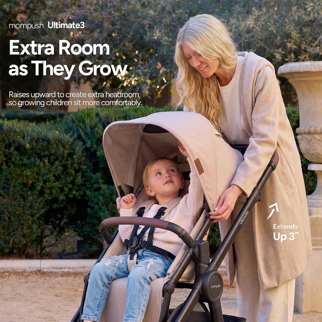 Ultimate 3 Full Size Stroller, Extendable Seat, Infant to Toddler
