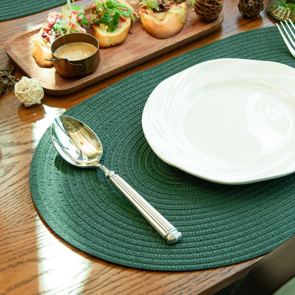Placemats Set of 8, Woven Oval Braided Dining Table Mats(Sage Green)