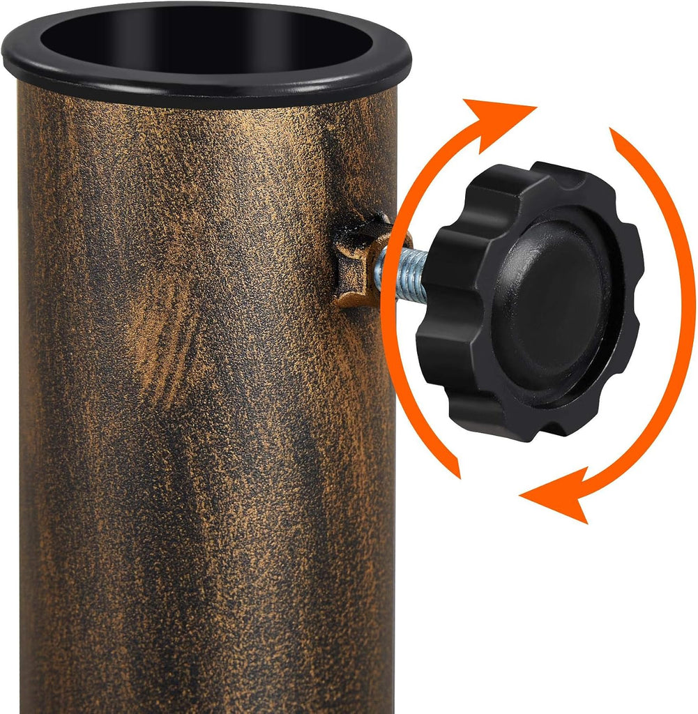 18'' 30lbs Umbrella Base Outdoor Living Round Antiqued Umbrella Stand Heavy Duty Market Patio Umbrella Base