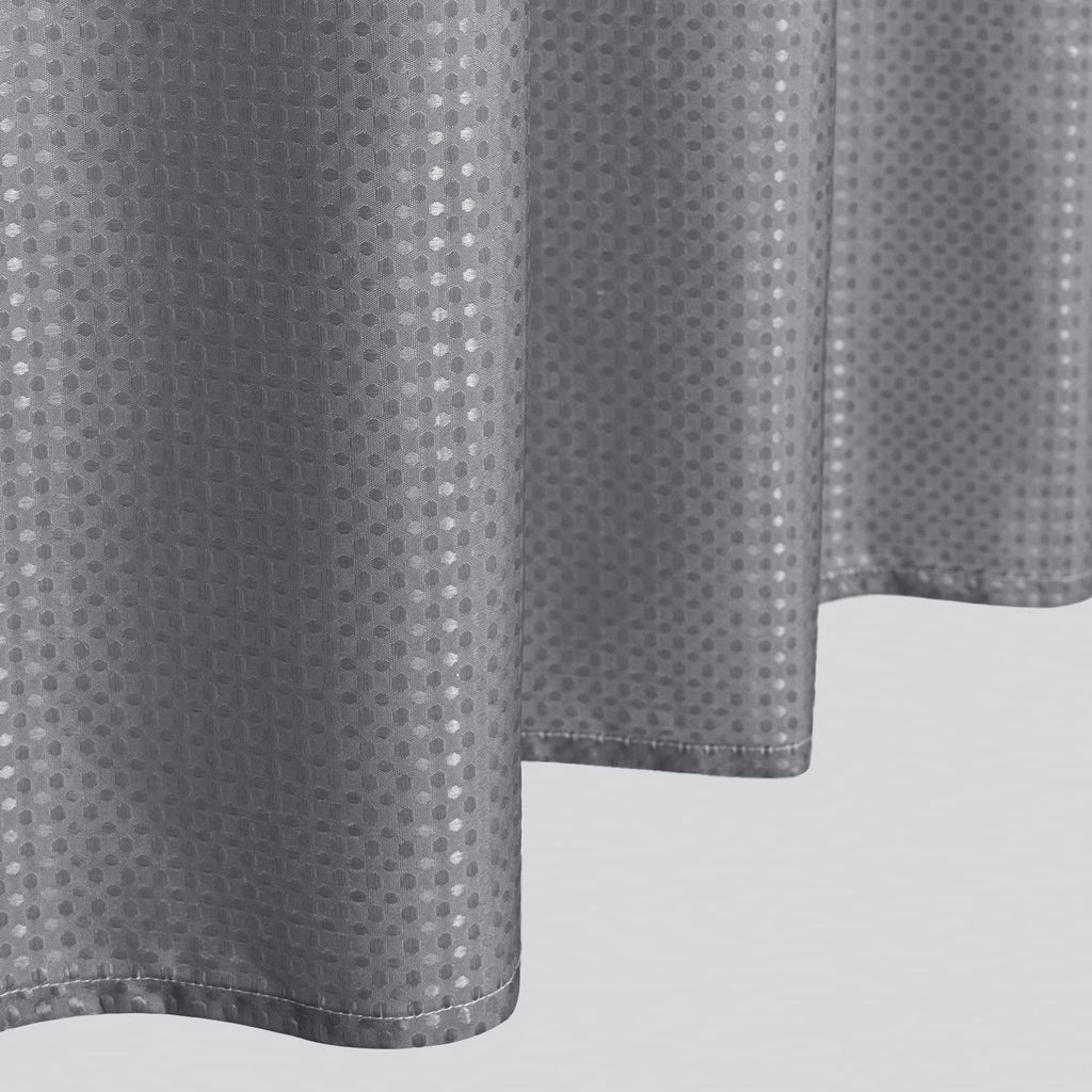 Shower Stall Curtain 36x72 Narrow Size for Small Bathroom, RV Shower Curtain for Camper, Grey and White Fabric Half
