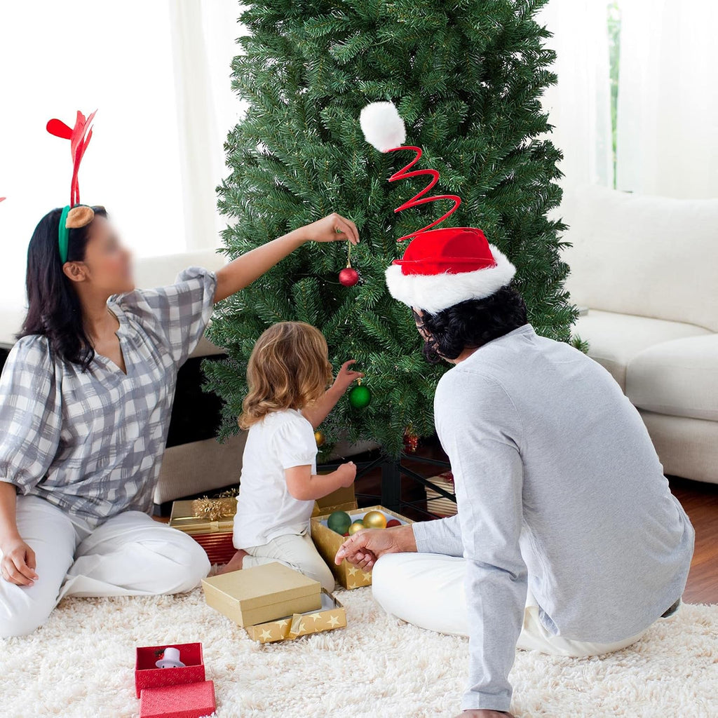 Pre-lit Pencil Artificial Christmas Tree, Green