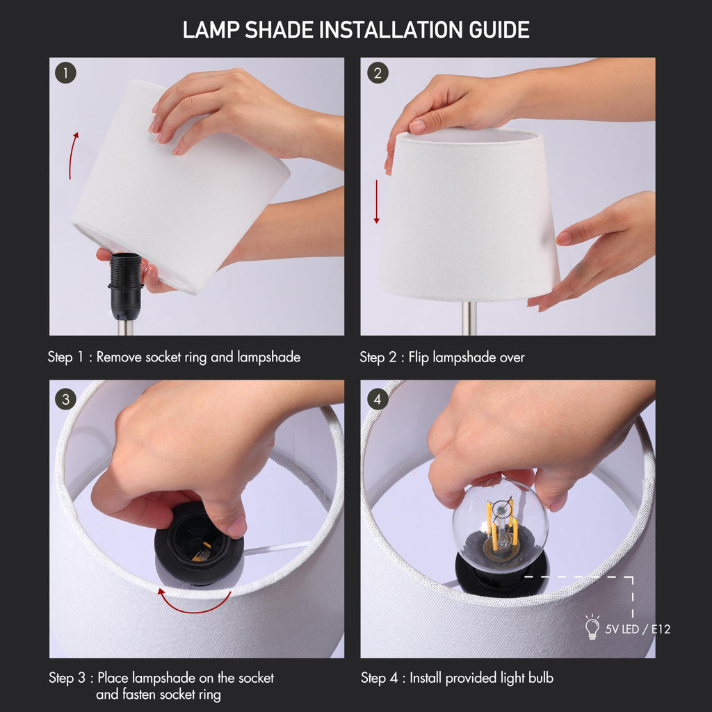 Seraph mini - Cordless LED Table Lamp with Dimmer, Built-in Rechargeable Battery, 3-Level Brightness, Patio Table