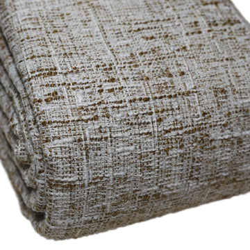 Upholstery Fabric, Faux Linen Type Cloth Material, for Chair Sofa Couth Reupholster (Khaki, 1 Yard)