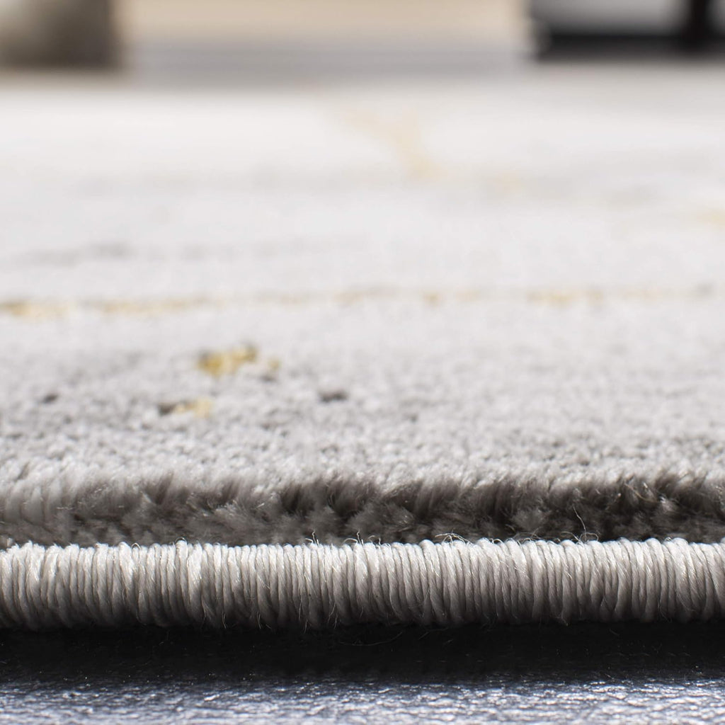 Area Rug 8x10 - Craft Collection - Large - Grey & Gold, Modern Abstract Design, Non-Shedding & Easy Cleaning, Ideal