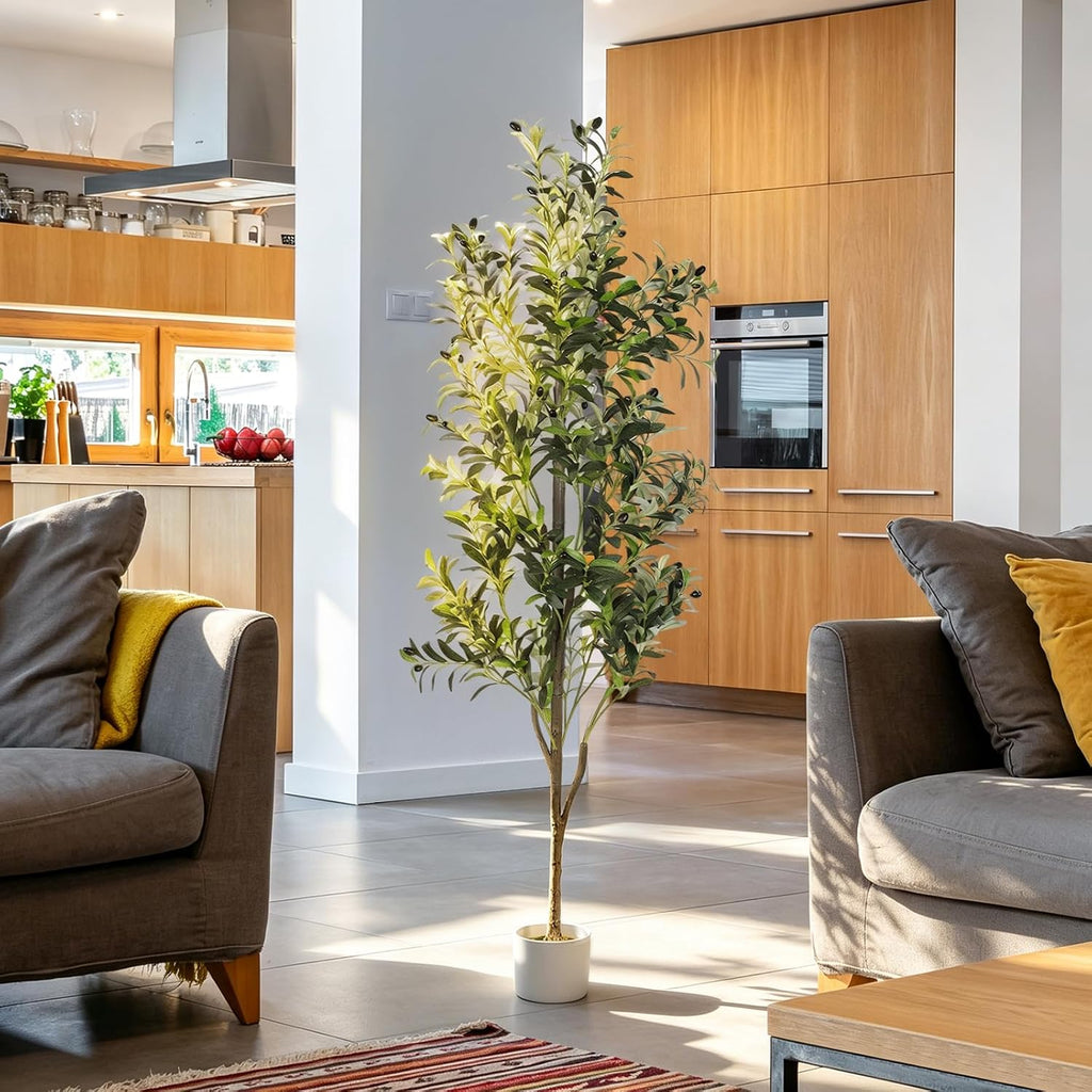 6FT Artificial Olive Tree, Fake Tree Outdoor