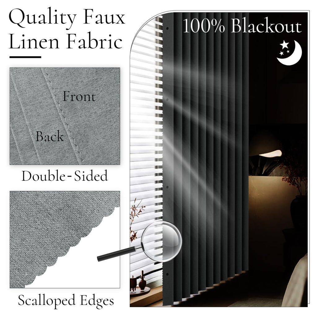 100% Blackout Magnetic Folding Door Curtain, Accordion Style Door Curtain for Doorways Privacy, 1 Panel, W52 x L78