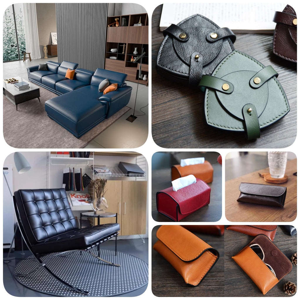 Vinyl Faux Leather Upholstery Fabric, Soft Smooth Surface, Faux Leather Sheets, Replacement Renovate for Upholstery