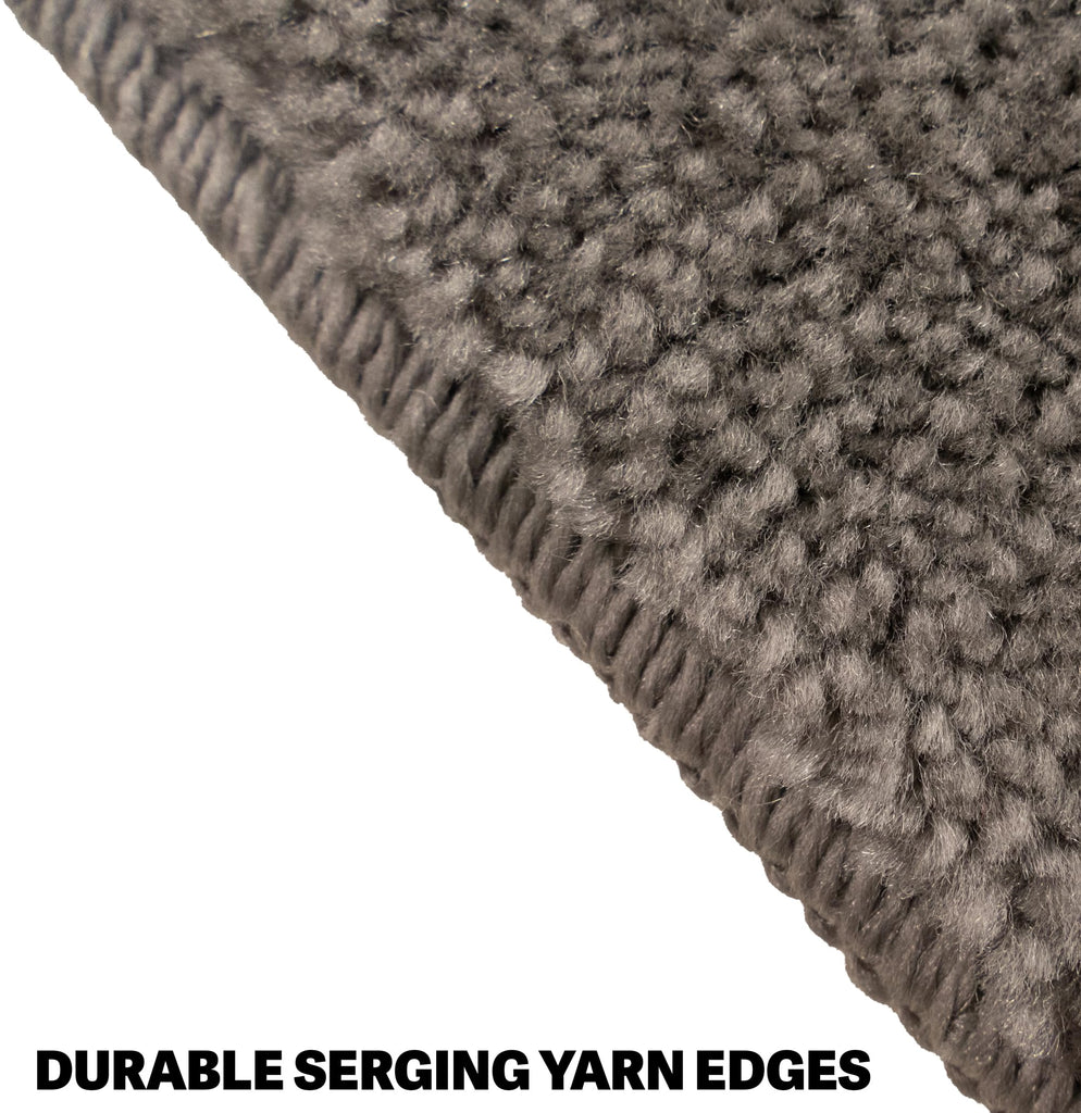 Washable Medium Profile Soft Pile Solid Color Design Stair Treads Set of 13 (Gray, 7" x 24")