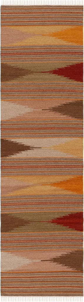 Kilim Collection Runner Rug - 2'3" x 8', Natural & Multi, Handmade Southwestern Tribal Wool, Ideal for High Traffic