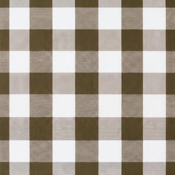 Gingham Fabric by the Yard 5 Yards x 94'' Wide Brown Poly Plaid