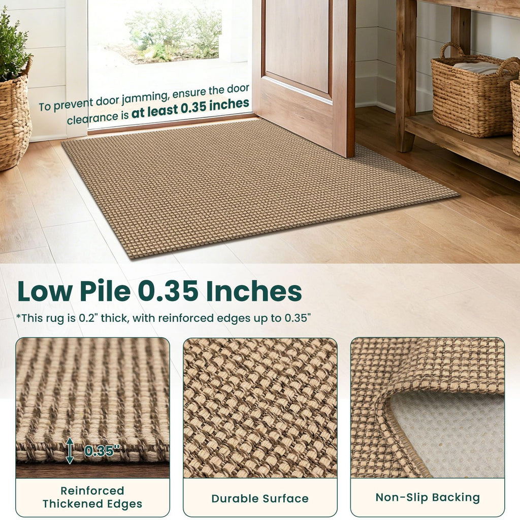 Boho 2x14 Runners Rugs, Long Washable Runner Rug, Woven Non Slip Kitchen Runner, Farmhouse Entryway Rug, Floor
