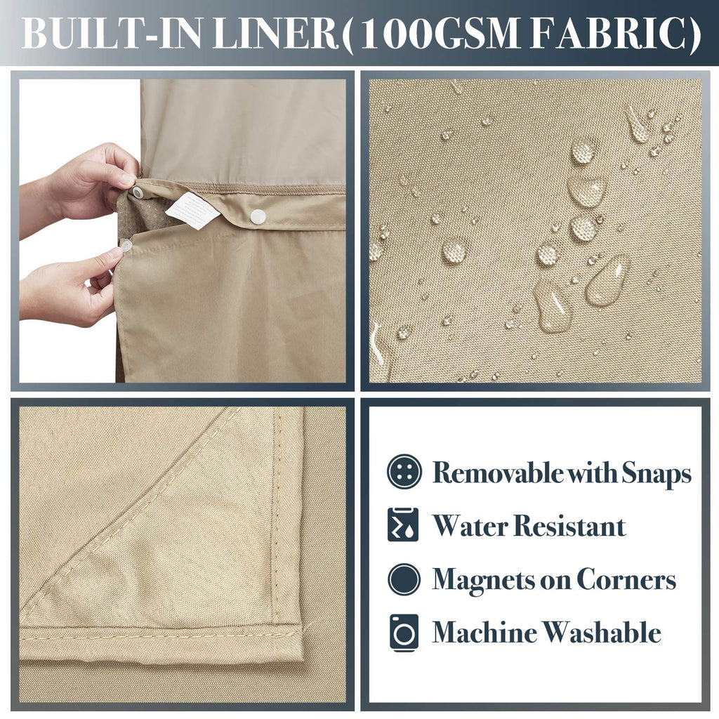 Extra Long Waffle with Snap Liner 71x84, Linen