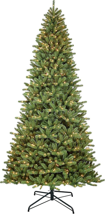 International Pre-Lit 10' Berkshire Fir Artificial Christmas Tree with 1000 Warm White LED Lights, Green