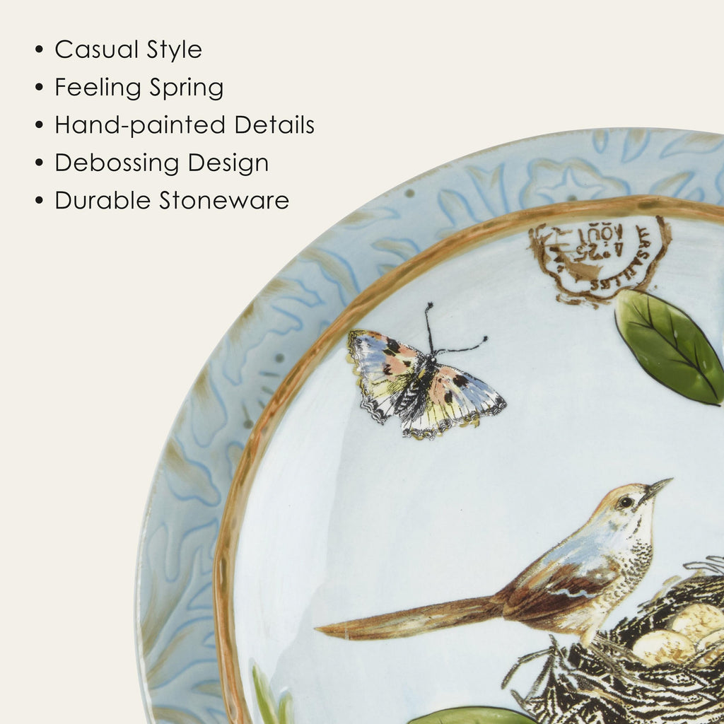 And Floyd Toulouse Blue 12 Piece Dinnerware Set, Service for 4
