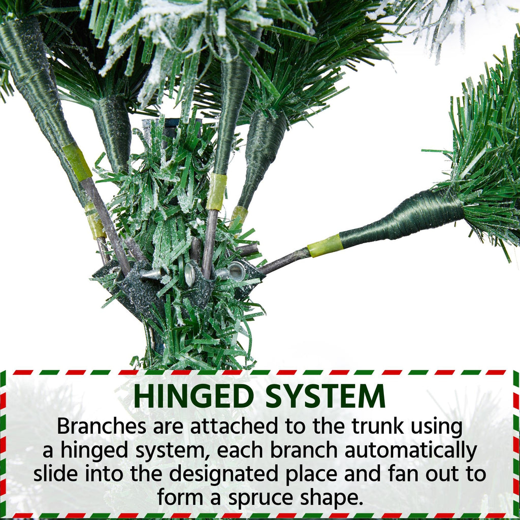 7.5ft Premium Snow Flocked Hinged Artificial Christmas Tree