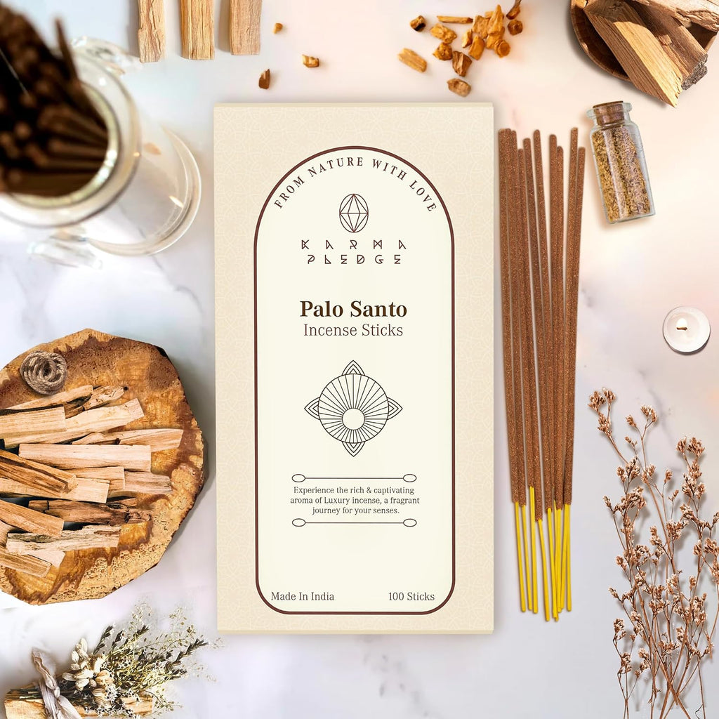 Palo Santo Incense Sticks, Burn Time 45-60 Min, 100 Sticks