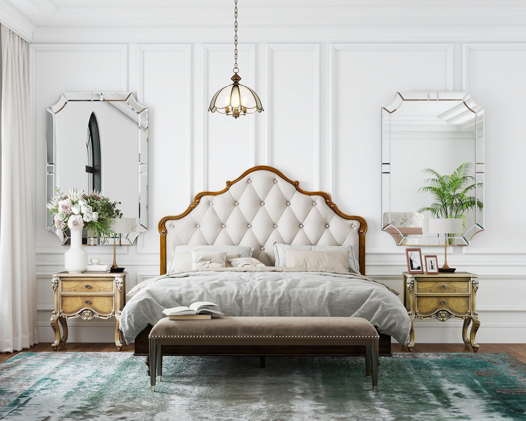 32"x47" Large Wall Mirror for Decor, Modern Rectangular Decorative Mirror with Beveled Glass Frame, Fireplace, Salon