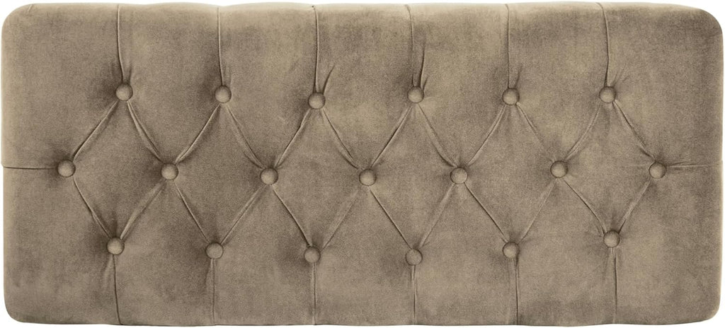 40" Ainsley Button Tufted Storage Bench - Fawn Velvet