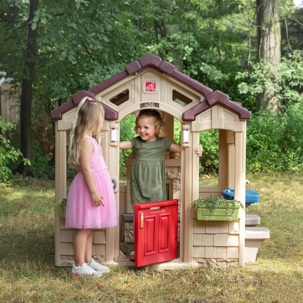 Charming Cottage Kids Playhouse, Indoor and Outdoor Clubhouse Playset, Interactive Sounds, Toddlers 2+ Years Old