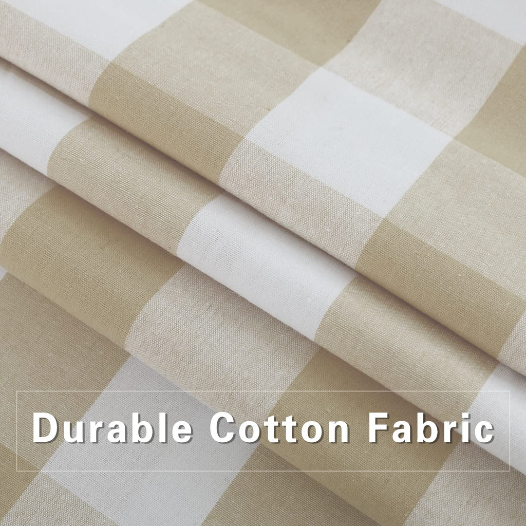 2 Pieces Valences Buffalo Check Kitchen Tier Curtains Classic Plaid Gingham Farmhouse Window Curtain Valance Living