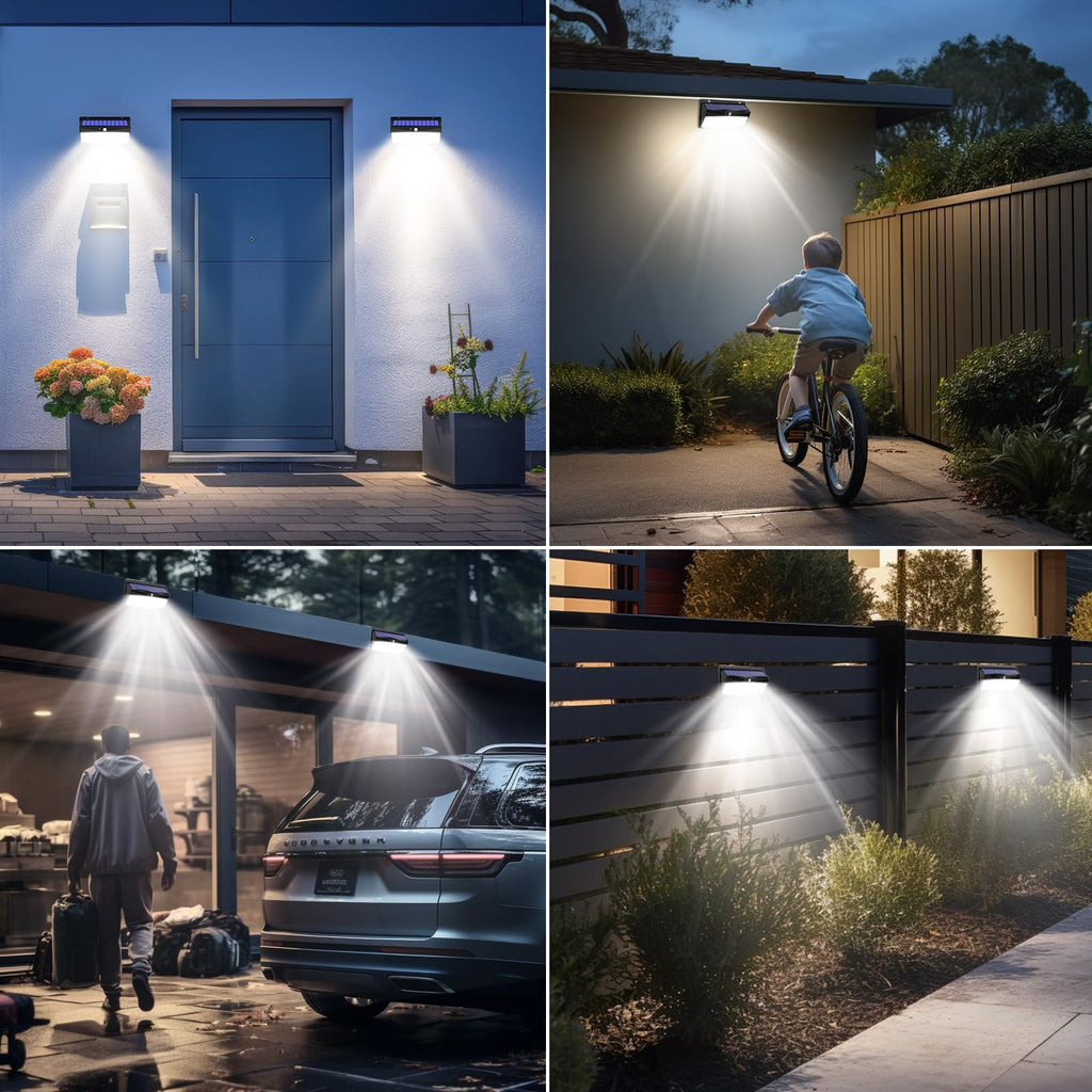 368 LED Solar Motion Sensor Lights Outdoor Waterproof with 3 Modes