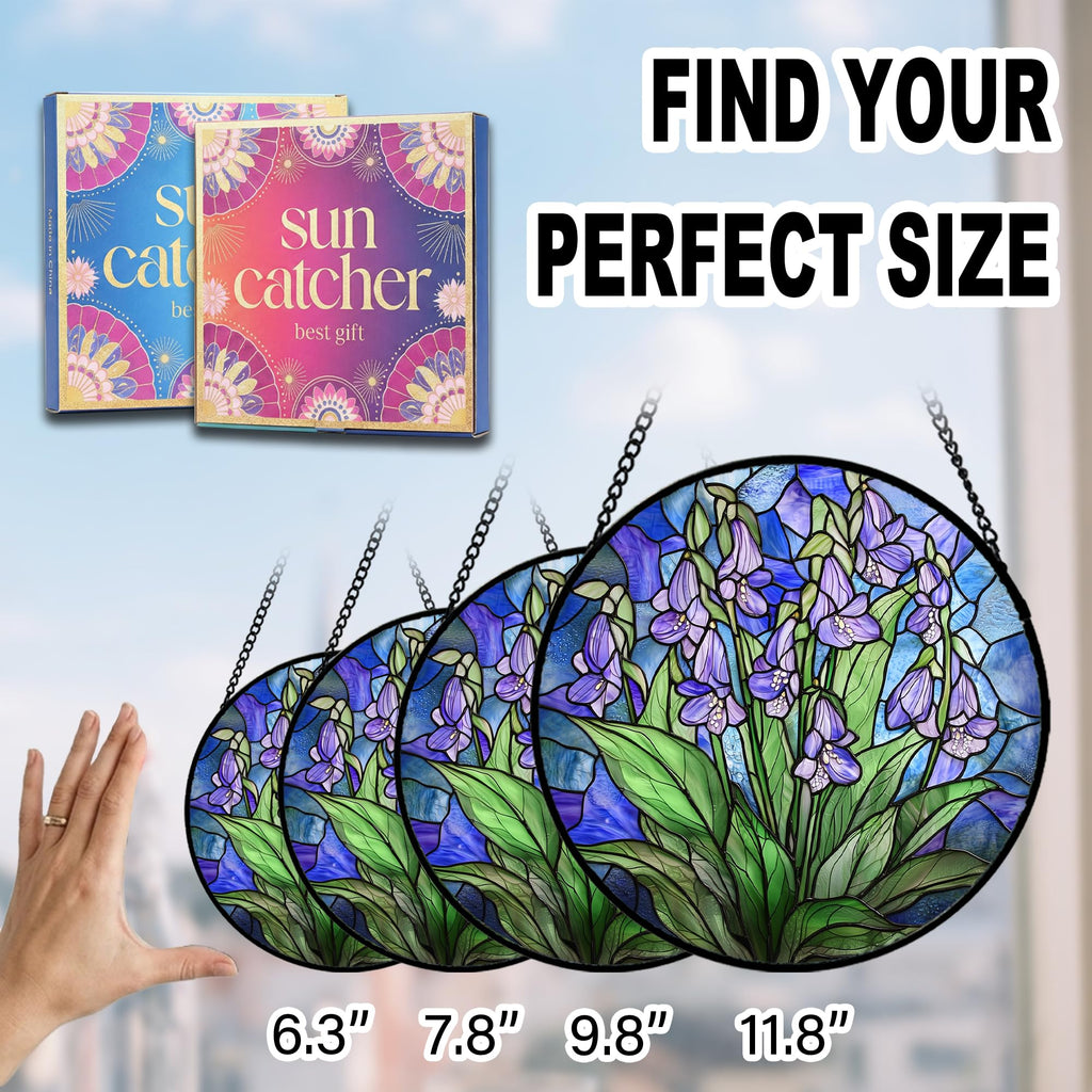 Purple Iris Flower Acrylic Suncatcher Sun Catchers Indoor Window Gifts 12"