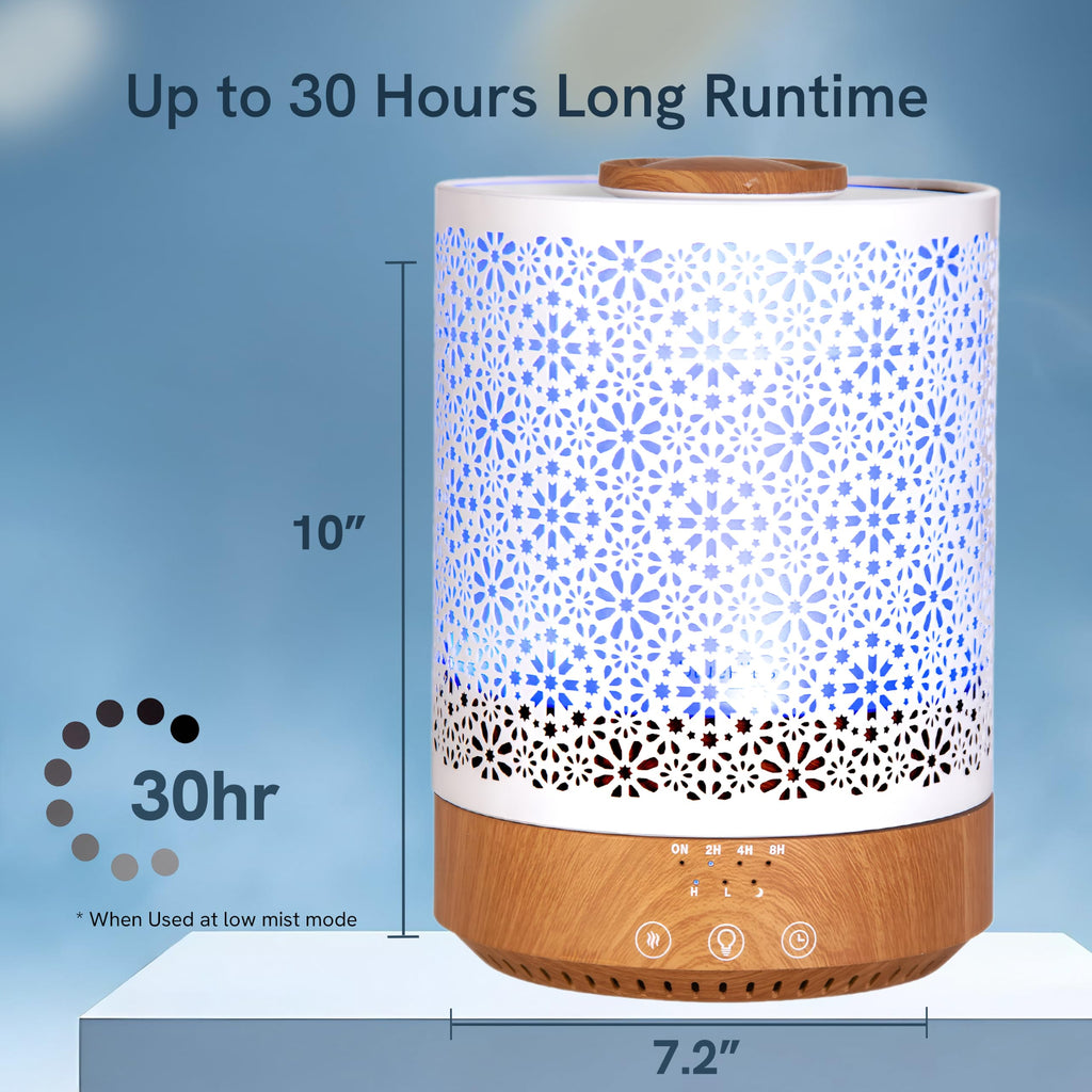 2500 ML Humidifier with Essential Oil Diffuser Décor Wood Grain