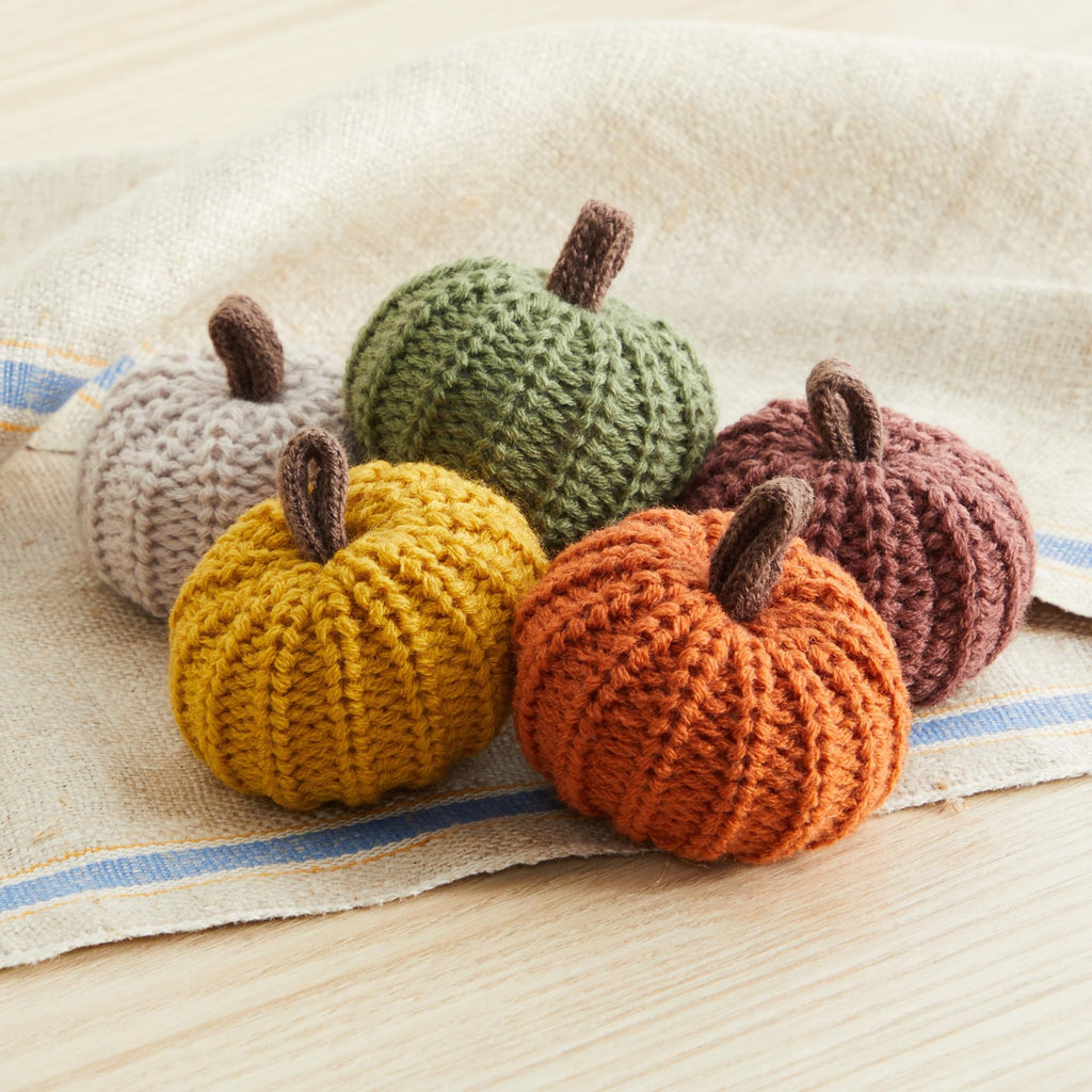 Mini Knit Pumpkins Set of 5 (MIni Autumn Set)