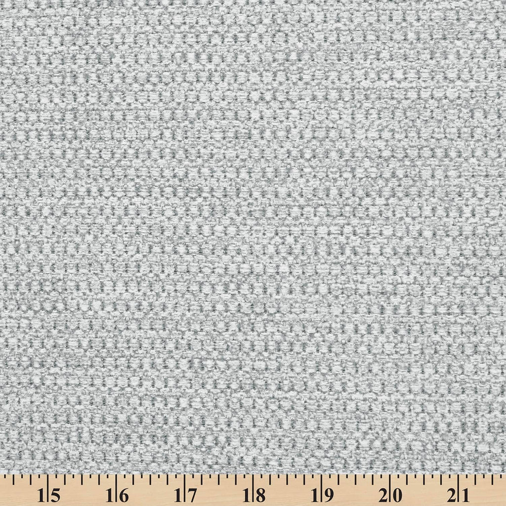 Textured Chenille Jacquard Upholstery Heavy Duty Polyester 58" Fabric by The Yard (Silver, 1 Yard)
