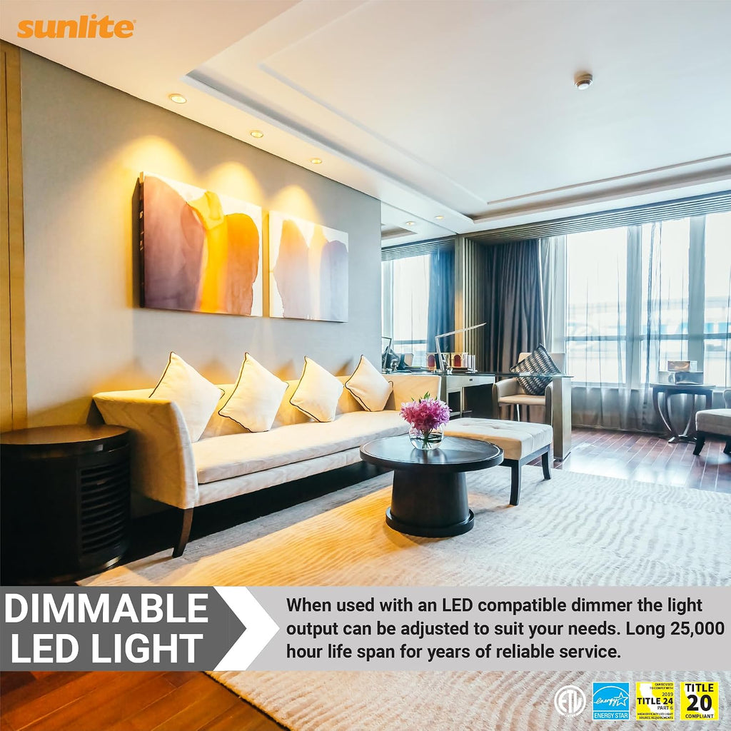LED PAR20 Light Bulb, 6 Watt (50W Halogen EQ), 500 Lumens, 35° Flood Beam, Medium E26 Base, 90 CRI, Dimmable