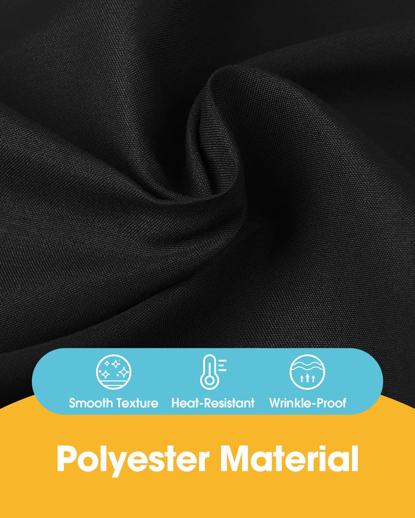 Black Polyester Table Cloth, 6 Pack, 60 x 102 in