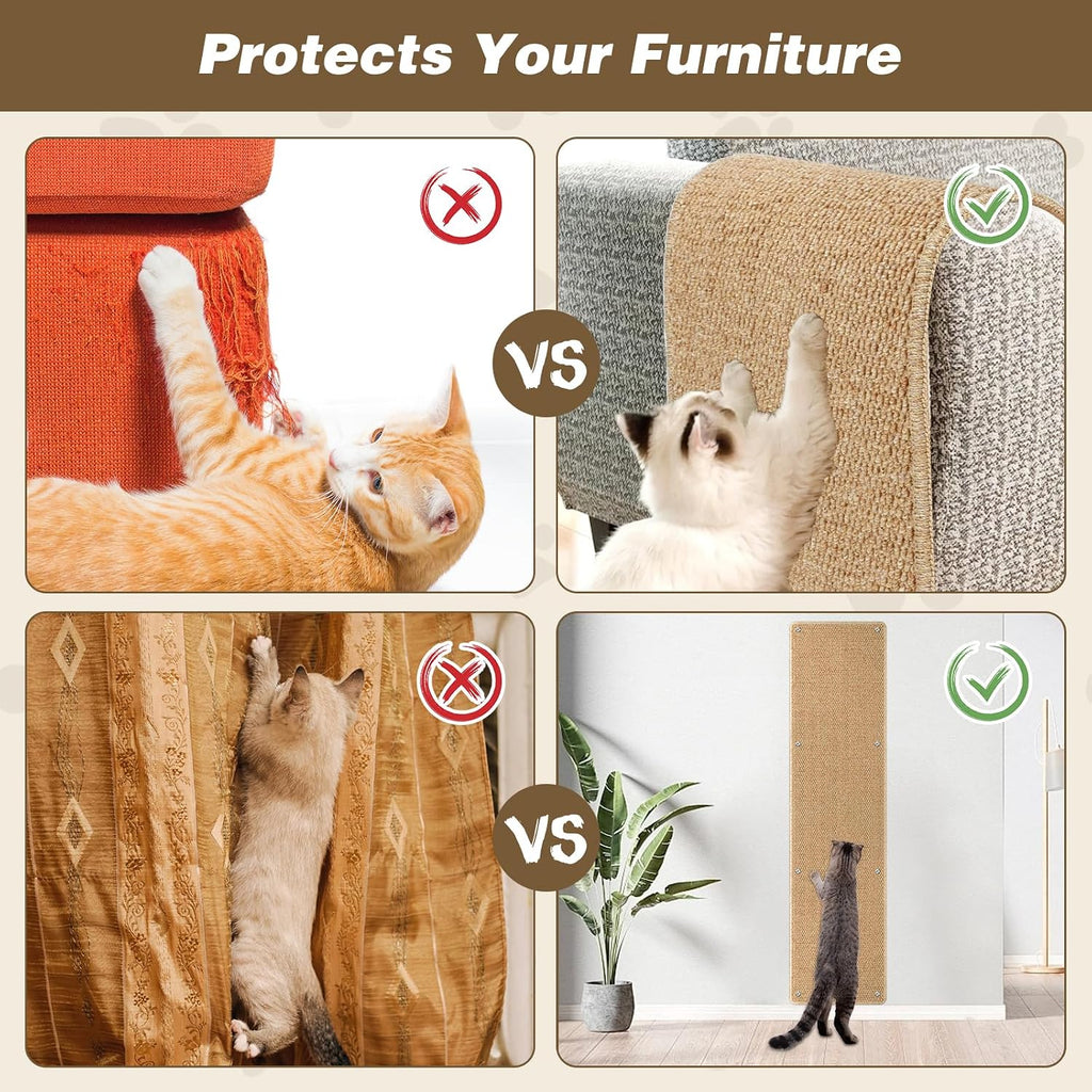 71x15.8" Thickened Cat Wall Climbing Carpet with 16 Fixed Nails