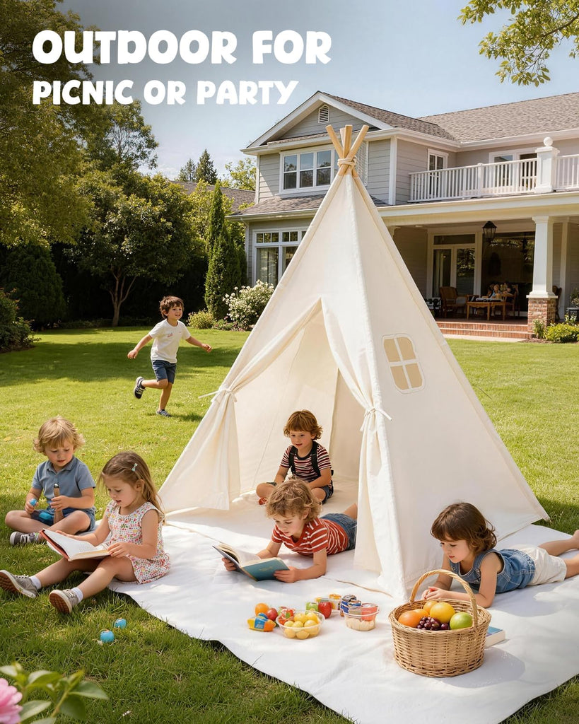 Teepee Tent Play Tents Girl Boy Indoor Outdoor Gift Playhouse Toy