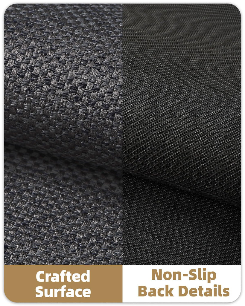 Runner Rug 36"x96" Non Slip Rubber Backing Hallway Rug, Grey