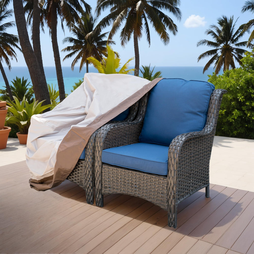 Patio Furniture Set Cover Outdoor Sectional Sofa Couch Chair Ottoman Waterproof Covers General Purpose, 58" L x 36" W