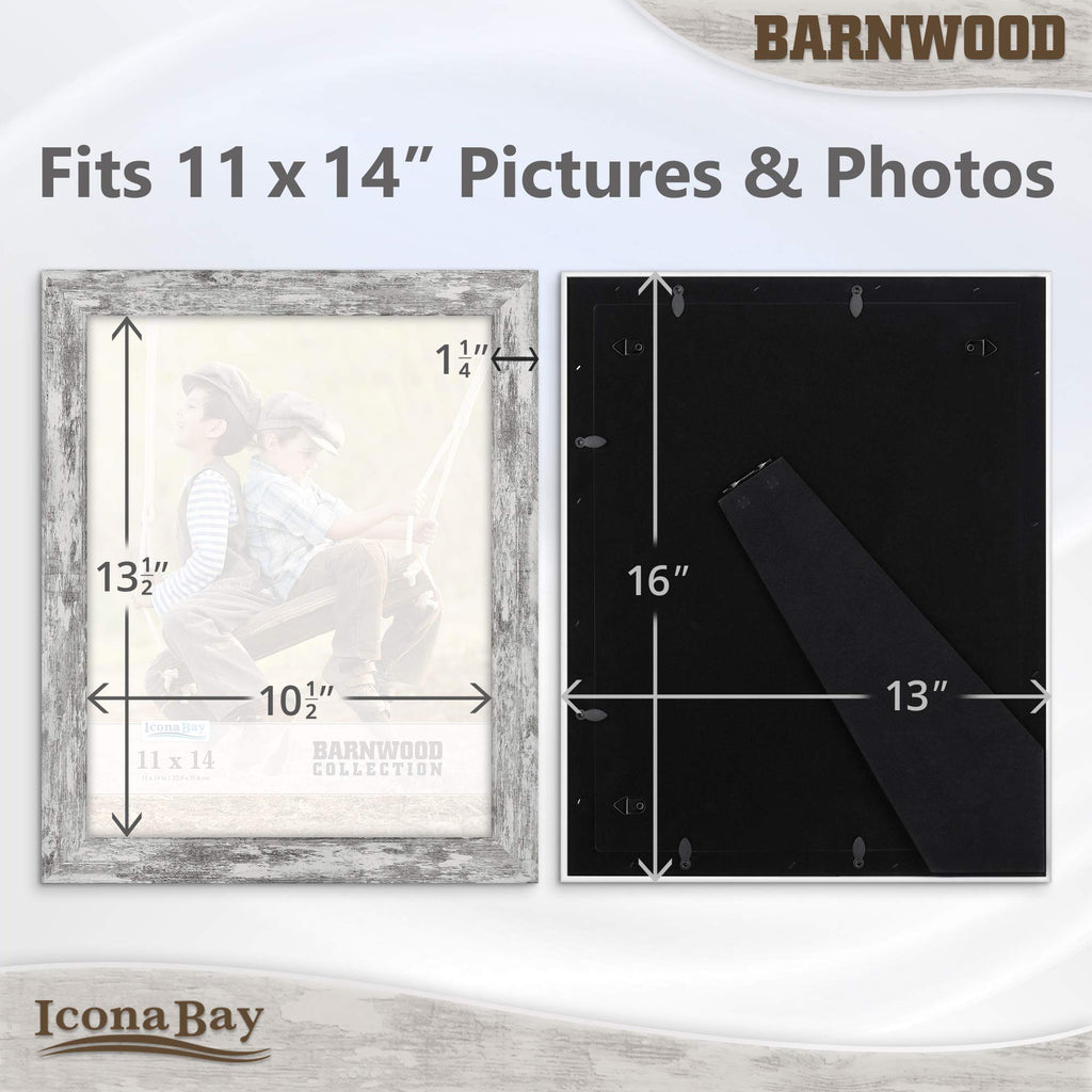 11x14 Pony Gray Picture Frame - Barnwood Collection