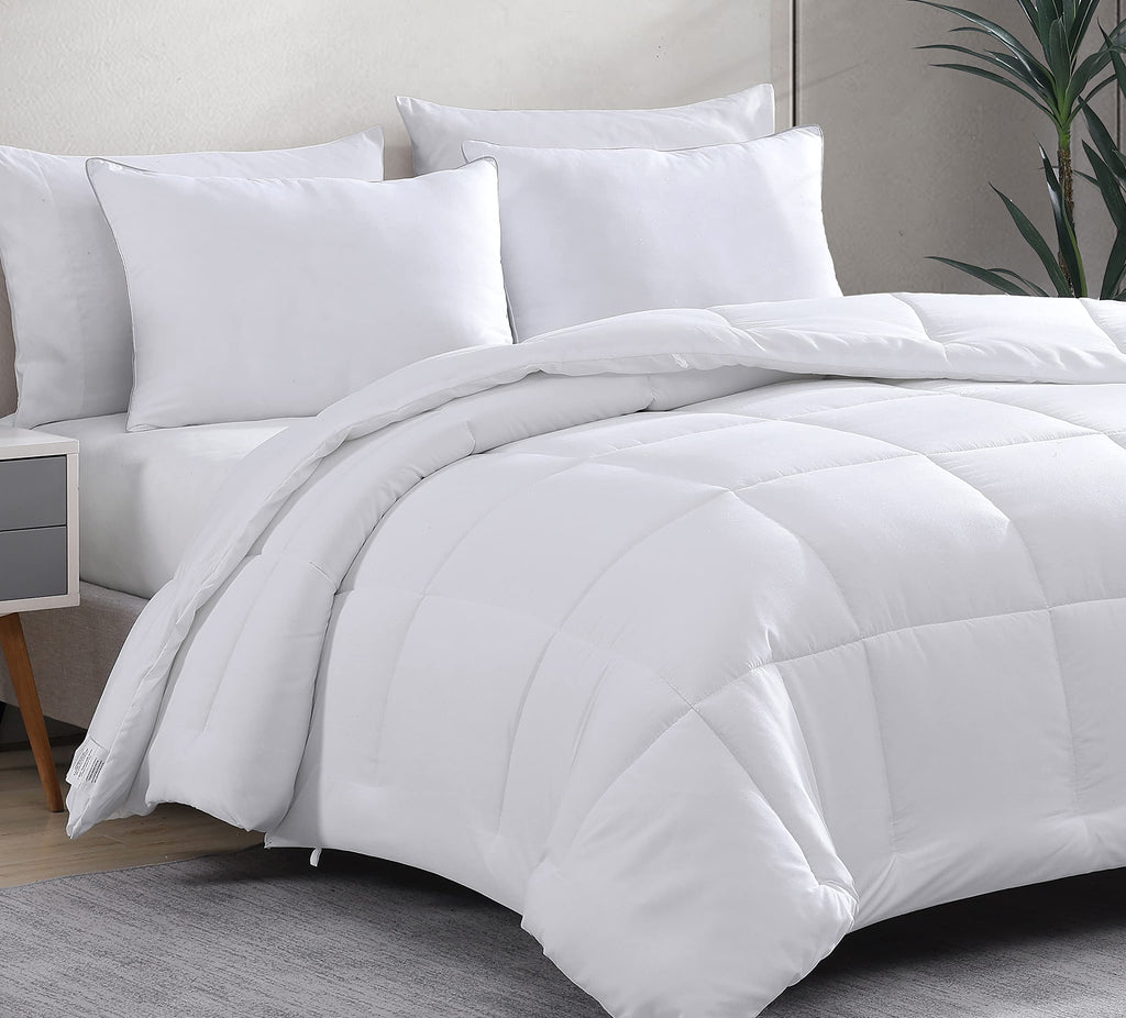 Quilted Bedding Comforter King Size - Duvet Insert with 8 Tabs - Super Soft, Comfy & Cozy All Season King Size