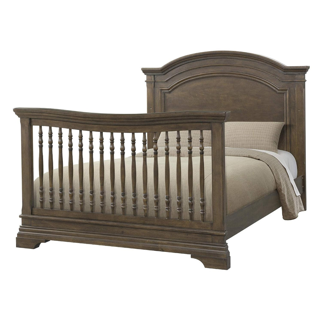 Design Olivia Arch Paneled 4 in 1 Convertible Crib, Brushed Rosewood