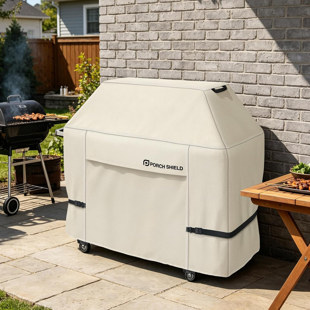 54W x 24D x 46H inch Premium Gas Grill Cover Up to 52 inch, Waterproof and Fade Resistant 600D BBQ Covers for Weber