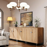 Buffet Sideboard Cabinet Farmhouse Modern 3 in1 Storage Cabinet with Adjustable Shelves for Kitchen, Coffee Bar
