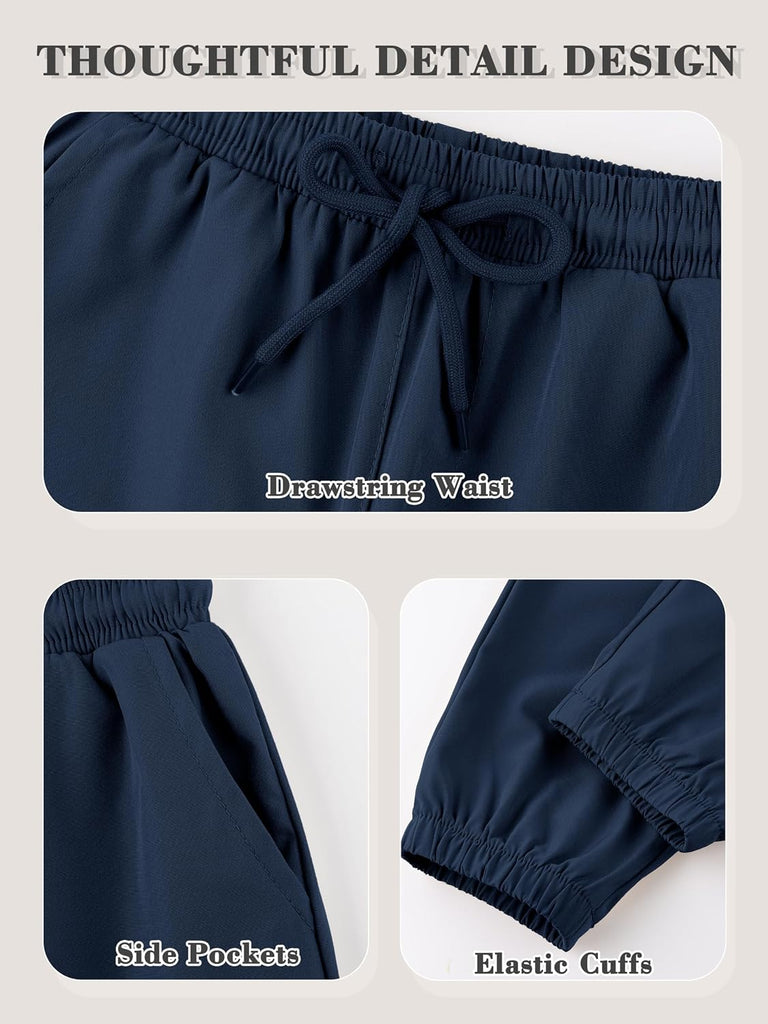 2 Pack Toddler Boys Jogger Pants Uniform Pants for Kids