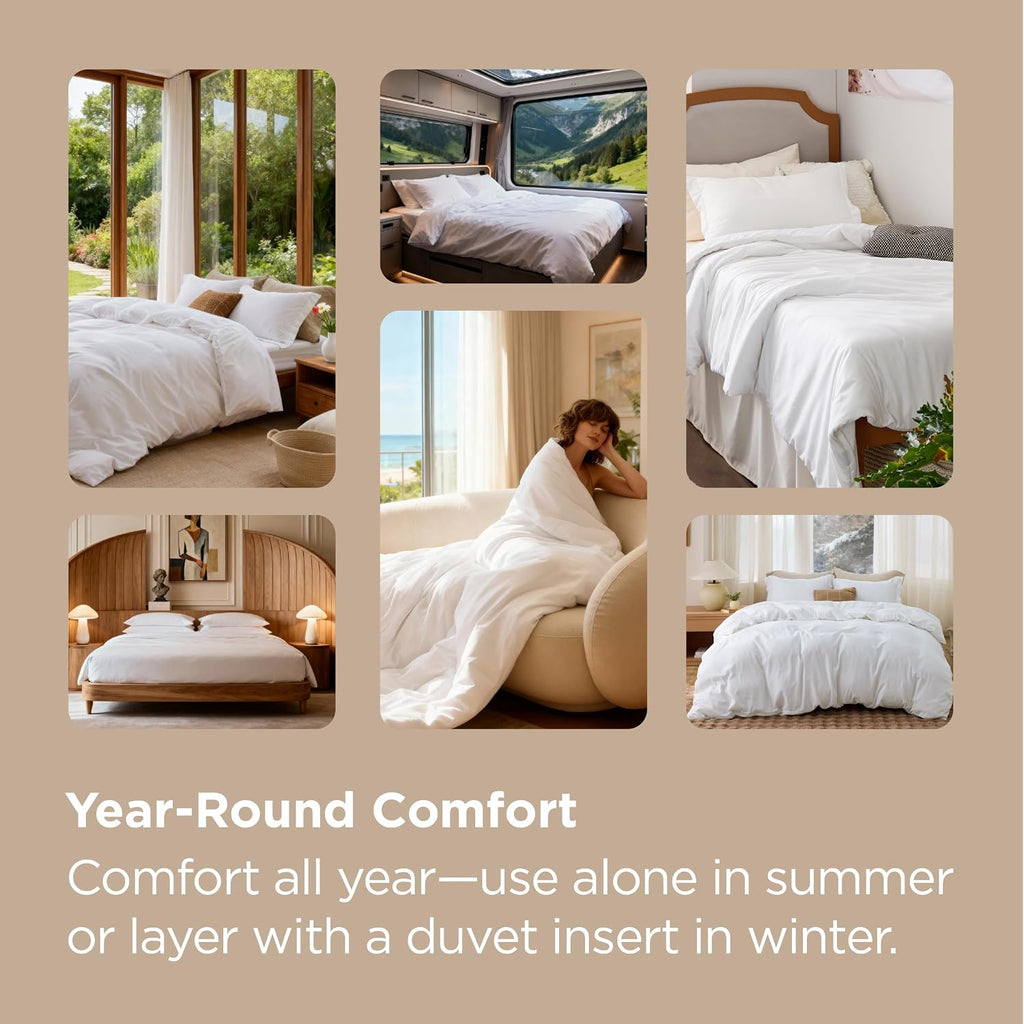 Duvet Cover King - Soft Double Brushed Bedding Set for Kids & Adults, Zipper Closure, 3 Pieces, Includes 1 Duvet