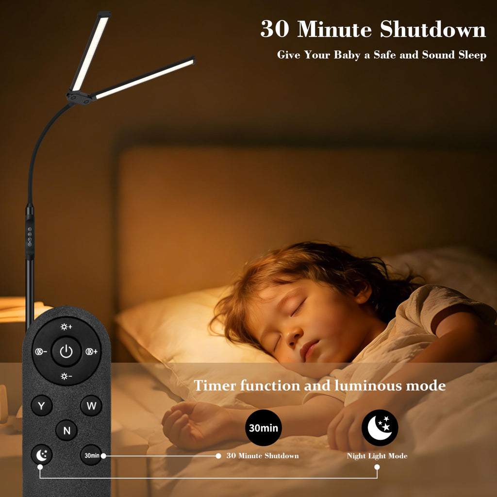 Indoor Floor Lamp for Eye Protection, and Brightness Adjustable, Remote Control and Touch Control