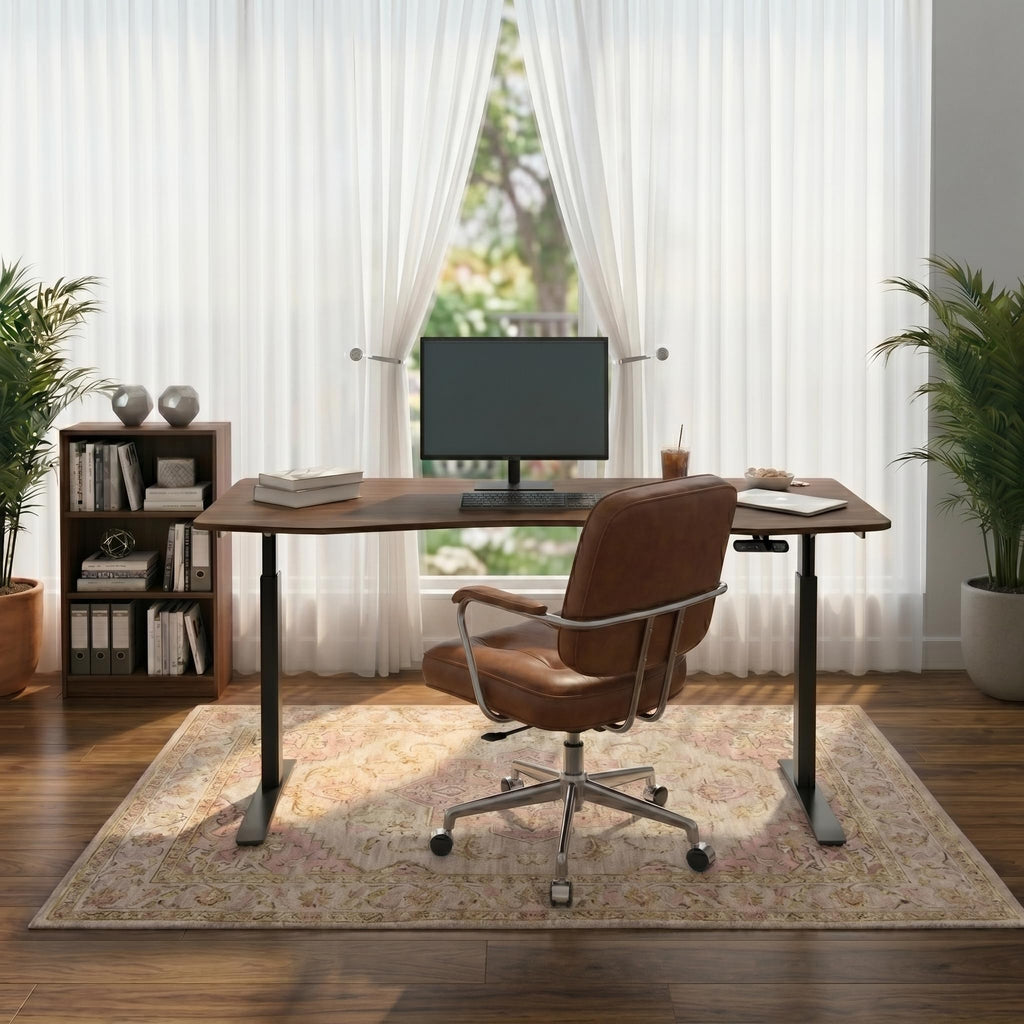 Elite Pro Series 60" x 27" Electric Height Adjustable Stand up Desk, Sit Stand Home Office Desk, Computer Desk