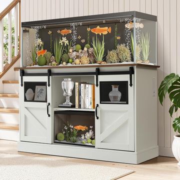 55-75 Gallon Large Fish Tank Stand with Power Outlet, 1300LBS