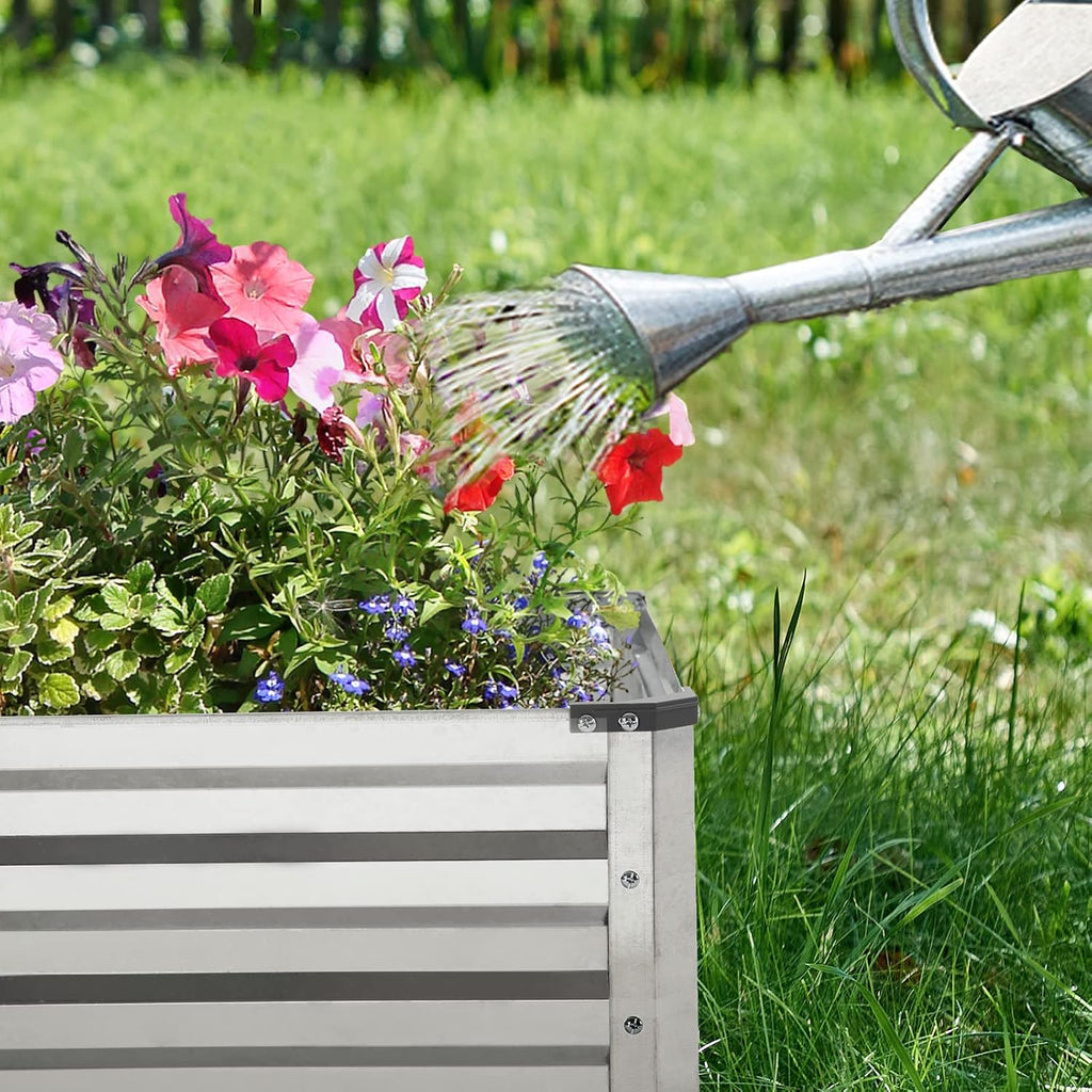 Galvanized Raised Garden Bed 2pcs Pack - Metal Raised Bed Garden Kit 4'x8'x1' for Flower Planters, Vegetables Herb