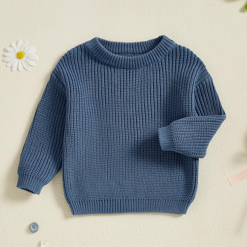 Baby Boy Girl Pullover Sweater 3 6 12 Knit Clothes Unisex Toddler Fall Winter Warm Long Sleeve Tops