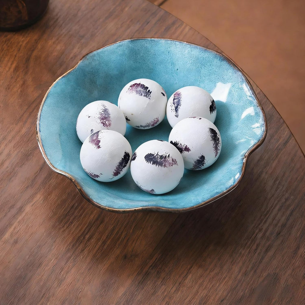 Decorative Orbs for Centerpiece Bowls for Dining Table Decor - Set of 6