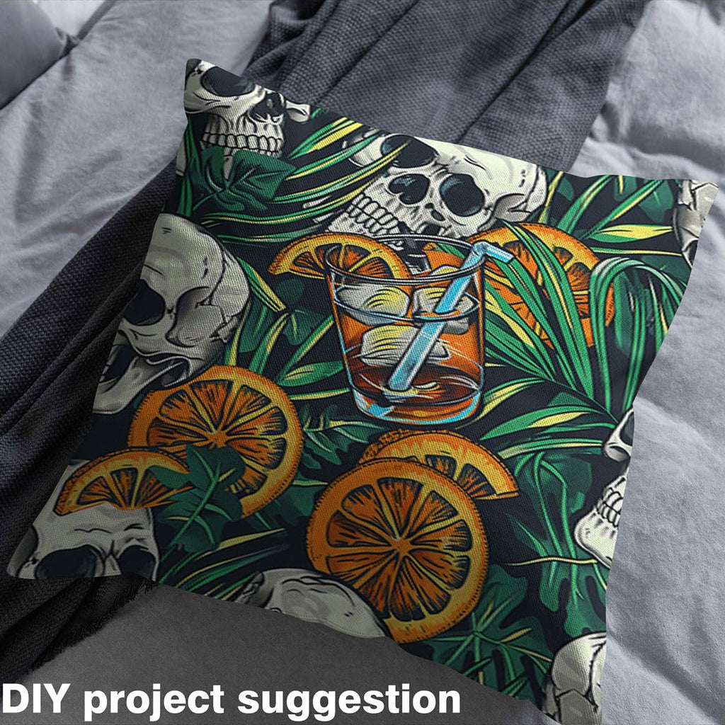 Skull Chairs Palm Upholstery Fabric 1 Yard Soft